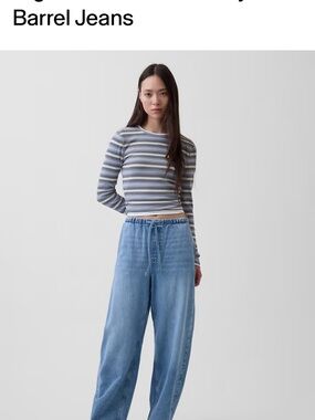 GAP High Rise Easy Barrel Jeans